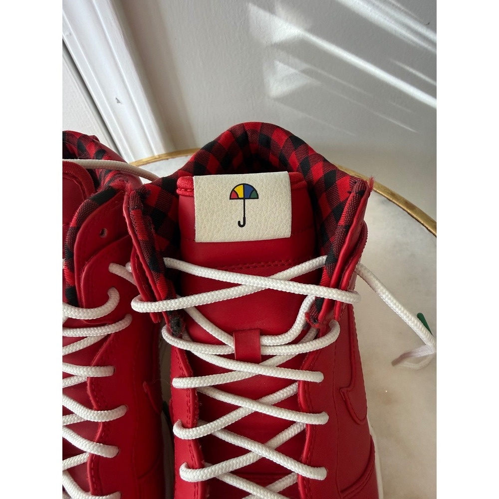 Nike Dunk High Ultra Rain Jacket Red Plaid Flannel Lined Sneakers Men's Sz 7 - Picture 9 of 10